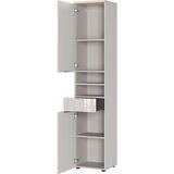 Germania Kremno bela visoka/ozka kopalniška omarica v sijajnem dekorju 39x190 cm Tavira – | Shoptok.si