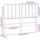  Tapecirani uzglavlje s uzglavljem Smeđa i tamno siva 120 cm | shoptok.hr