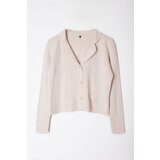 Trendyol Beige Jacket Look Knitwear Cardigan Cene