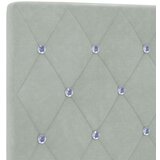 vidaXL Postelja Svetlo siva 200x200 cm Velur | Shoptok.si