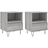Maison Chic Dvo delni komplet Nočne omarice - Nočne mize siva sonoma 40x35x50 cm inženirski les, (21688573) Cene