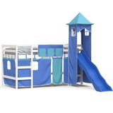  The Living Store Otroški pograd s stolpom moder 80x200 cm trdna borovina - Otroški Pograd, (21454200) | Shoptok.si