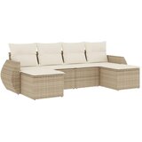  6-dijelni set vrtnih sofa s jastucima bež od poliratana | shoptok.hr