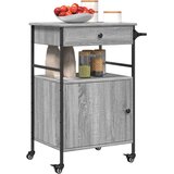  Kuhinjska kolica boja hrasta 56x43x89,5 cm konstruirano drvo | shoptok.hr