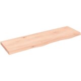 Maison Chic Stenska polica - Viseča Polica 100x30x(2-4) cm neobdelana trdna hrastovina, (21784799) | Shoptok.si