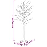  LED drvo bijele breze sa 128 toplih bijelih LED žarulja 220 cm | shoptok.hr