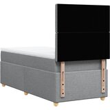  Okvir kreveta s oprugama i madrac svjetlosivi 80x200cm tkanina | shoptok.hr