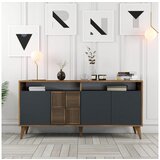 Hanah home Milan 160 - Walnut, Anthracite konzolna miza, (20866625) Cene