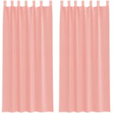 Voile zavjese s petljama 2 kom. ružičaste 140x225 cm | Shoptok.si