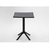  Kvadratna vrtna stolić Malan 60 x 60 cm (crna) | shoptok.hr