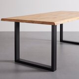 Bessagi Home jedilna miza yola, divji hrast, jeklo | Shoptok.si