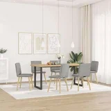 Jedilni stoli 6 kosov Cloud Grey Fabric, (21822631)