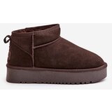 Boto Women's Suede Snow Boots On Platform Brown Nereviana | Eponuda.ba