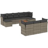  11-dijelni set vrtnih sofa od poliratana s jastucima sivi | shoptok.hr