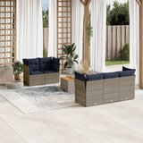 vidaXL 6-dijelni set vrtnih sofa od poliratana s jastucima sivi | shoptok.hr