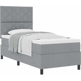  s opruga kutije Svijetlo siva 100 x 200 cm tkanina | shoptok.hr