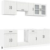  Set kuhinjskih ormarića od 8 dijelova "Lucca" od visokosjajnog bijelog inženjerskog drva | shoptok.hr