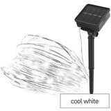  LED nano veriga s sončnim kolektorjem, bakrena, 12 m, zunanja in notr, hladna bela, časov. Cene