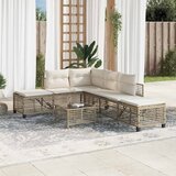  3-dijelni set kutne vrtnih sofa od poliratana s jastucima bež | shoptok.hr