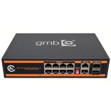 Gembird gmb POE-GS1010PS2 switch, IEEE802.3af/at, 8 poe 100/1000M, 2 up-link 100/1000M +2 sfp port, 52V 150W Cene