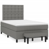 vidaXL Krevet box spring s madracem tamnosivi 120 x 190 cm tkanina | shoptok.hr