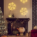 vidaXL Božična snežinka s 73 toplo belimi LED lučkami 38x37 cm | Shoptok.si