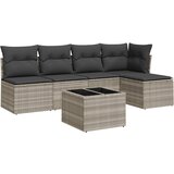 Maison Chic Seti vrtnega pohištva - Vrtna garnitura - Vrtni pohištvo set 6-delna z blazinami siv poli ratan, (21808248) | Shoptok.si