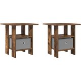  Noćni ormarić s ladicama 2 pcs Dimljeni hrast 41 x 40 x 45 cm | shoptok.hr