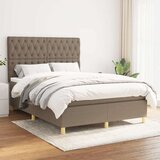  Krevet s oprugama i madracem smeđesivi 140x200 cm tkanina | shoptok.hr