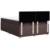  Krevet s oprugama i madracem tamnosmeđi 160x200 cm tkanina | shoptok.hr