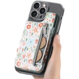  Kožni novčanik za telefon flower, Zeleni Cene