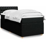  Krevet s oprugama i madracem crni 100 x 200 cm od tkanine | shoptok.hr