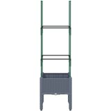  Vrtna sadilica s rešetkom siva 40 x 40 x 142 5 cm PP | shoptok.hr
