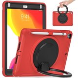 NIKCORP Ovitnik za iPad 10.2 (2021/2020/2019) z vrtljivim stojalom, ročajem in mestom za pisalo, odporen na udarce, rdeče barve, (5000139249) Cene