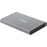 go, hdd/ssd external enclosure 2.5", sata iii, USB3.0, aluminium, grey