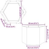  Vrtna sadilica maslinastozelena šesterokutna 69x60x45 cm čelik | shoptok.hr