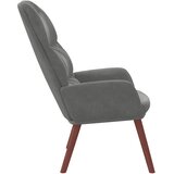  Opuštajuća fotelja tamno siva baršunasta | Shoptok.si