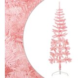  Tanka umjetna polovica božićnog drvca sa stalkom roza 150 cm | shoptok.hr