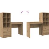 vidaXL Stol s pohranom Umjetni hrast Iverica | shoptok.hr