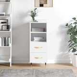 vidaXL Komoda visok sijaj bela 34,5x34x90 cm inženirski les | Shoptok.si