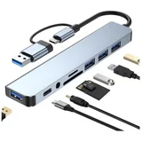 usb+tip c hub 4xUSB 3.0+TIP c+sd/micro sd+ audio