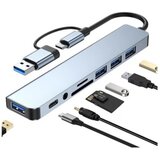 Fast_Asia USB+TIP C Hub 4xUSB 3.0+TIP C+SD/micro sd+ Audio