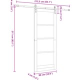 vidaXL klizna vrata sa setom brava 'ORKDAL'Bijela 86x211 cm | shoptok.hr