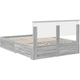  Krevetna konstrukcija s ladicama Siva Sonoma 135 x 190 cm | shoptok.hr