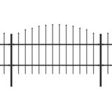  Vrtna ograda s vrhom koplja Čelik 892,5 x 100 cm Crna | shoptok.hr