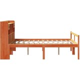  Knjižna postelja brez vzmetnice vošč. rjava 150x200 cm borovina, (21610313) | Shoptok.si