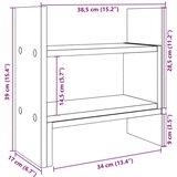  Organizator za pisalno mizo črn 38,5x17x39 cm inženirski les, (21413957) | Shoptok.si