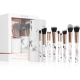 Makeup Brush Set Marble 10 Piece set čopičev z etuijem