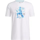 ADIDAS SPORTSWEAR Funkcionalna majica modra / bela