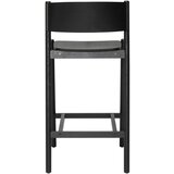 Hübsch Crna barska stolica u dekoru hrasta (visine sjedala 75 cm) Oblique – | shoptok.hr